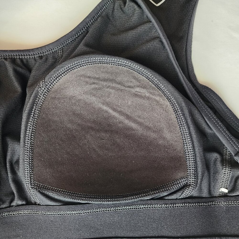 NWOT Goal Five Bra '99er Sports Bra SZ L BLACK Medium Support High-stretch Mesh - Picture 4 of 5